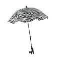 thumbnail image 1 of Lipstore Pushchair Parasol Foldable Lightweight Pram Umbrella for Walking black white, 1 of 8