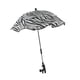 thumbnail image 1 of Sombrilla con clip para cochecito de bebé, ideal para actividades al aire libre, playa, niños blanco y negro, 1 of 9