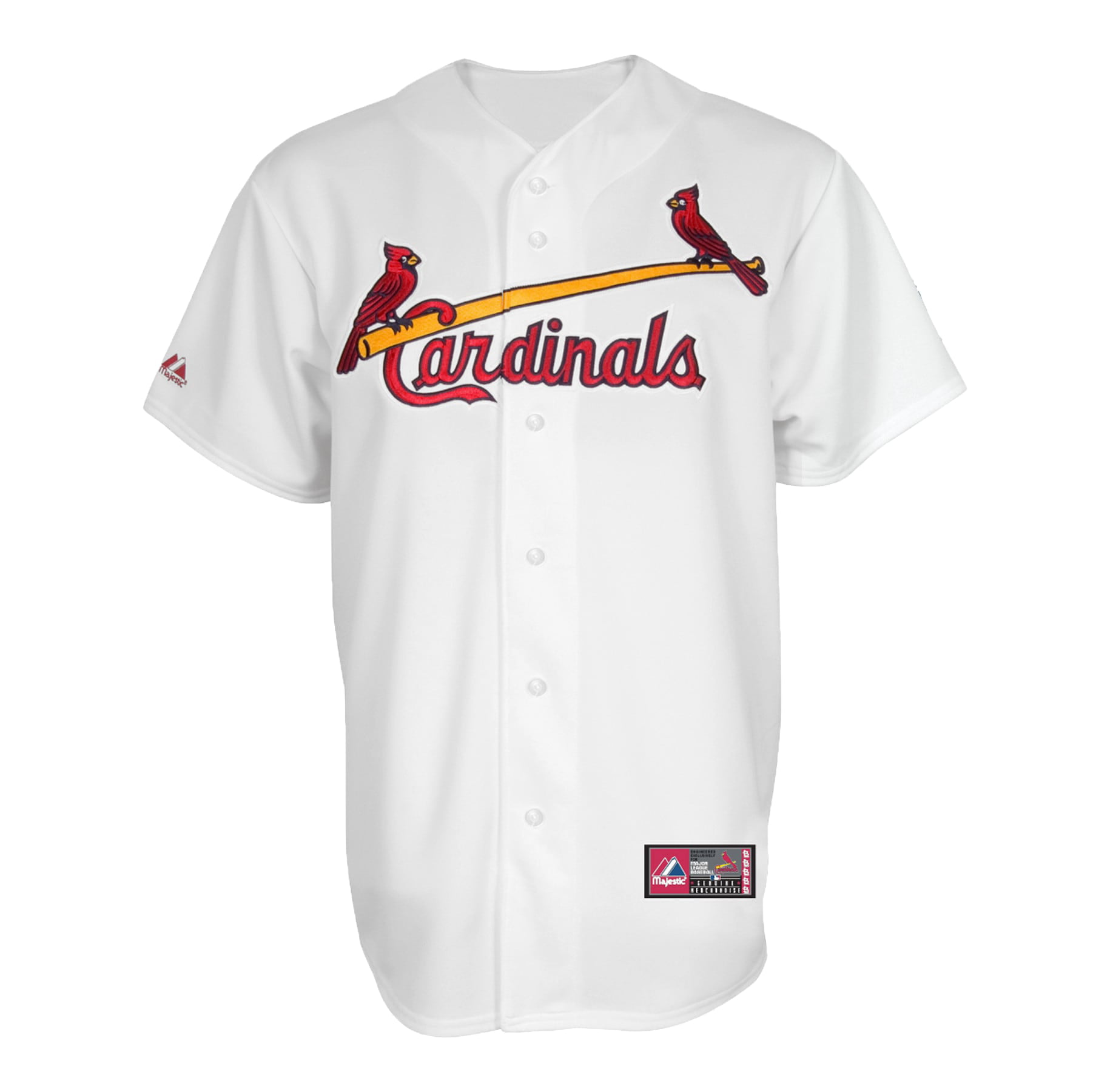 Majestic St Louis Cardinals Two Button Replica Youth Jersey T-Shirt 