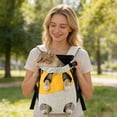 thumbnail image 4 of MKHSQHDG Today's Deals Lightweight Backpack Suitable for Small and Cats Easy to Adjust Shoulder Strap Basic Leg Exposure Design Durable Suitable for Daily Use, 4 of 5