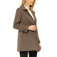 thumbnail image 4 of INSPIRE CHIC Women's Peter Pan Collar Single Breasted Winter Overcoat XL Coffee, 4 of 6