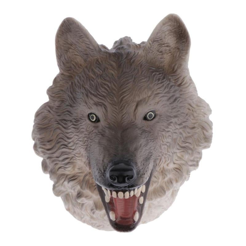31cm Zoo Animal Hand Puppets Wolf Hand Puppet Role Play Toy for Kids 