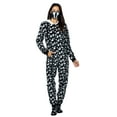 thumbnail image 4 of Prestigez Womens Family Ghost Onesie Pajama Costume Union Suit Sleepwear With Hood, Mask, And Socks, Black - Ghost, Size: Women - XL, 4 of 11