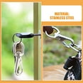 thumbnail image 3 of DEEPCRAFF 4-Pack Heavy Duty Stainless Steel Swivel Snap Hooks for Flagpole Ropes, Lanyards, and Outdoor Use, 3 of 8