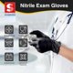 thumbnail image 2 of Guantes de nitrilo negros Schneider sin látex, talla mediana, 100 unidades, 2 of 8