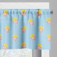 thumbnail image 5 of Ambesonne Cartoon Valance & Curtain, Movie Night Theme Pop Corn, 55"x24", Mustard and Pale Blue, 5 of 7