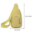 thumbnail image 3 of MesaSe Sac de Poitrine pour Femmes avec Sangle Réglable en Cuir PU avec Sangle pour Guitare (Jaune), 3 of 6