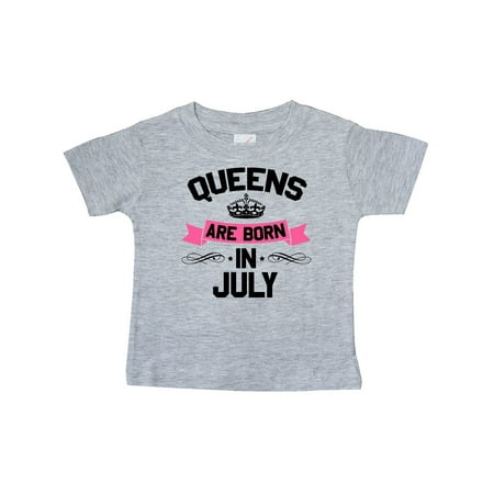 

Inktastic Queens Are Born in July Gift Baby Boy or Baby Girl T-Shirt