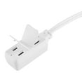 thumbnail image 2 of Maximm Cable 12 ft Angled Flat Plug Extension Cord with Multiple Outlets and Child Proof Outlet Cover - 16 AWG 2 Prong Grounded Wire - White - UL Listed - 3 Outlets, 2 of 5