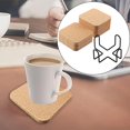 thumbnail image 3 of Posavasos de madera para bebidas, tapetes esenciales para tazas de cocina, protección de mesa, posavasos reutilizables para tazas, para oficina, cuadrado perfecl portavasos, 3 of 8