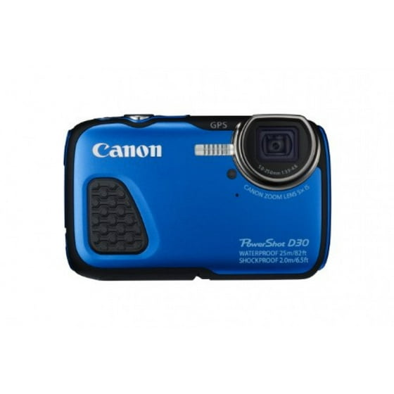 canon powershot d30 waterproof digital camera blue walmart com