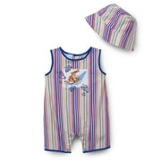 Disney - Tigger Stripe Romper With Hat, Newborn