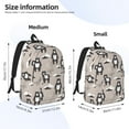 thumbnail image 3 of Naloa Cartoon Bear Brown Canvas Backpack for Men Women Rucksack Casual Travel Daypack College Tote Satchel Bookbag for Teens-Small, 3 of 7