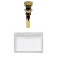 thumbnail image 1 of American Imaginations 20.75-in. W CUPC Rectangle Bathroom Undermount Sink Set In White - Gold Hardware - Overflow Drain Incl. AI-31822, 1 of 7