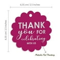 thumbnail image 6 of Inkdotpot Pack Of 50 Real Silver Foil Paper Tags Thank You For Celebrating With Us Bridal Shower-Baby Shower-Retirement-Wedding-Birthday Favor Hang Tags, 6 of 7