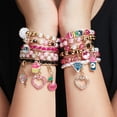 thumbnail image 6 of Juicy Couture Pink & Precious DIY Bracelets Kit - Create 10 Unique Charm Bracelets, 464 Pieces,10 Juicy Charms, Kids Age 8+, 6 of 7