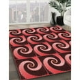 thumbnail image 3 of Ahgly Company Machine Washable Indoor Round Transitional Red Area Rugs, 6' Round, 3 of 7