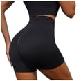 thumbnail image 2 of Sngxgn High Waist Yoga Shorts for Women Running Home Workout Shorts(Black,L), 2 of 6