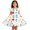 Z15-White, variant on LILIYA Little Girls A-Line Dress Back to School School Cartoon Print Dress Floral Dress Cute Flutter Sleeve Lightweight Casual Summer Outfits Party Dress for Girls 1st 2nd 3rd Grade