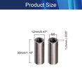 thumbnail image 2 of HUGFEGWE Round Connector Nuts Threaded Sleeve Rod Coupling Nut for Connect Two Threaded Shafts 10PCS CJB91-25810, 2 of 4