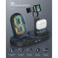 thumbnail image 3 of Wireless Charging Station, 4 in 1 Charging Dock Station Compatible with Apple iWatch Series SE 6 5 4 3 2, AirPods Pro and Pencil, Fast Wireless Charger for iPhone 12, 11,11 Pro Max, XR, XS, 3 of 8