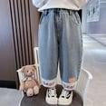 thumbnail image 2 of Jeans pour Filles Printemps et Automne Nouveau Style Style Western Automne Pantalons pour Enfants Style Coréen, 2 of 7