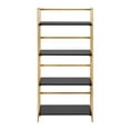 thumbnail image 5 of Lumisource Folia Contemporary Bookcase With Gold Metal Finish OBC-FOLIA AUBK, 5 of 7