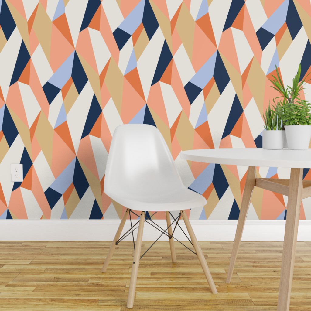 Removable Water Activated Wallpaper Contemporary Geometric Modern Abstract Coral Walmart Com Download all photos and use them even for commercial projects. walmart