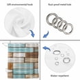 thumbnail image 3 of Blue Brown Vintage Shower Curtain Set - 48" x 72" Washable Bathtub Curtain with 12 Hooks, Retro Farmhouse Elegant Pastoral Waterproof Fabric Stall Shower Curtains for Bathroom/Bathtub Décor, 3 of 6
