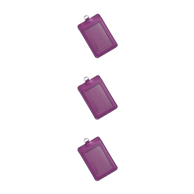 Inteprter 10 Uds. De portatarjetas de identificación, carcasa protectora informal, funda para tarjetas de autobús, Vertical/púrpura Type1 NO1