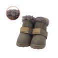 thumbnail image 2 of Methold 4pcs zapatos para mascotas botas de nieve impermeables cuero de la PU calzado de invierno para mascotas Ropa para mascotas gris Tipo 2 Methold PT000057-27B, 2 of 6