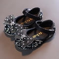 thumbnail image 5 of aDJFDGT Girls Platform Sandals Fashion Spring and Summer Girls Sandals Dress Performance Dance Shoes Mesh Pearl Rhinestone Bow Elegant Style, 5 of 5