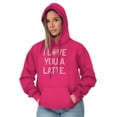 thumbnail image 4 of Coffee Lovers Cute Funny Valentines Hoodie Sweatshirt Women Brisco Brands S, 4 of 6