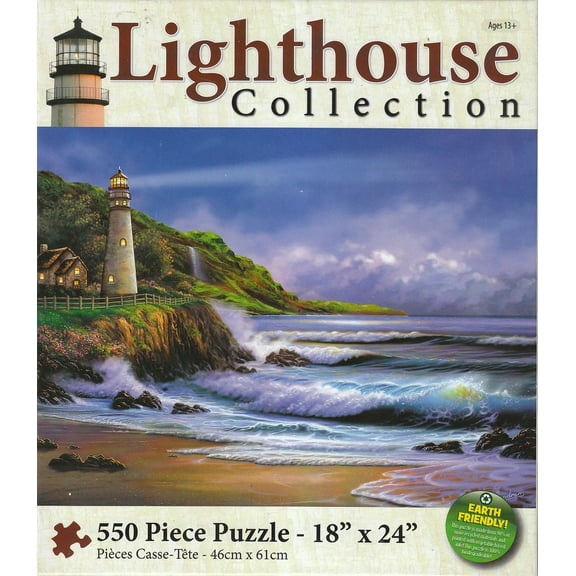 Blue Lighthouse 550 Piece Puzzle