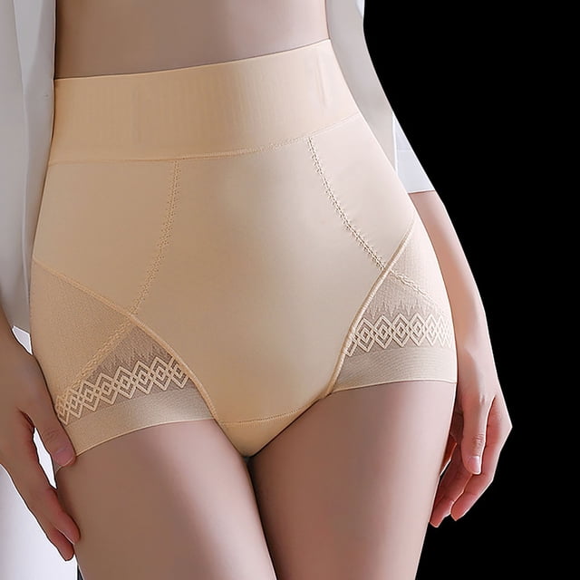 Puntoco Ropa interior para mujer, calzoncillos de cintura alta, elásticos, de color liso, para realzar el abdomen y los glúteos
