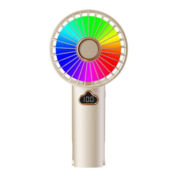 LEHOZIHEQ Handheld Portable Fan, Hand Held Fan with USB Rechargeable Battery, LED Display, Makeup Eyelash Fan for Women Girls Kids Outdoor, For Home, Office