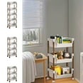 thumbnail image 7 of Rolling Storage Trolley Mobile Organizer Rack - Multi-Layer Mobile Cart On Wheels, Easy-Assembly Plastic Shelf Unit for Living Room Bedroom Bathroom Kitchen, 7 of 7