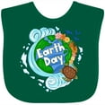 thumbnail image 3 of Inktastic Earth Day Turtle Planet with Waves and Birds Boys or Girls Baby Bib, 3 of 4