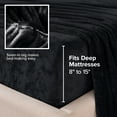 thumbnail image 6 of Bare Home Microplush Fleece Sheet Set - Ultra Soft - Deep Pocket - Queen, Black, 6 of 9