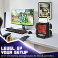thumbnail image 2 of Switch Organizer Station Game Storage Tower Stand for Nintendo Switch / Switch OLED with Dock Holder, 10 Game Case Vertical Shelf, 4 Controller Rack, Joy-con Drawer, 2 of 9