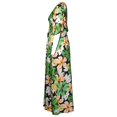 thumbnail image 7 of Valcatch Womens Casual Short Sleeve Boho Floral Printed V Neck Long Dress Side Slit Cocktail Party Maxi Wedding Dresses S-XXL, 7 of 7