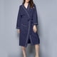 thumbnail image 5 of Batas para mujer, bata de baño lisa con vendaje, pijama largo, ropa de dormir con bolsillo en la cintura y cinturones., 5 of 8