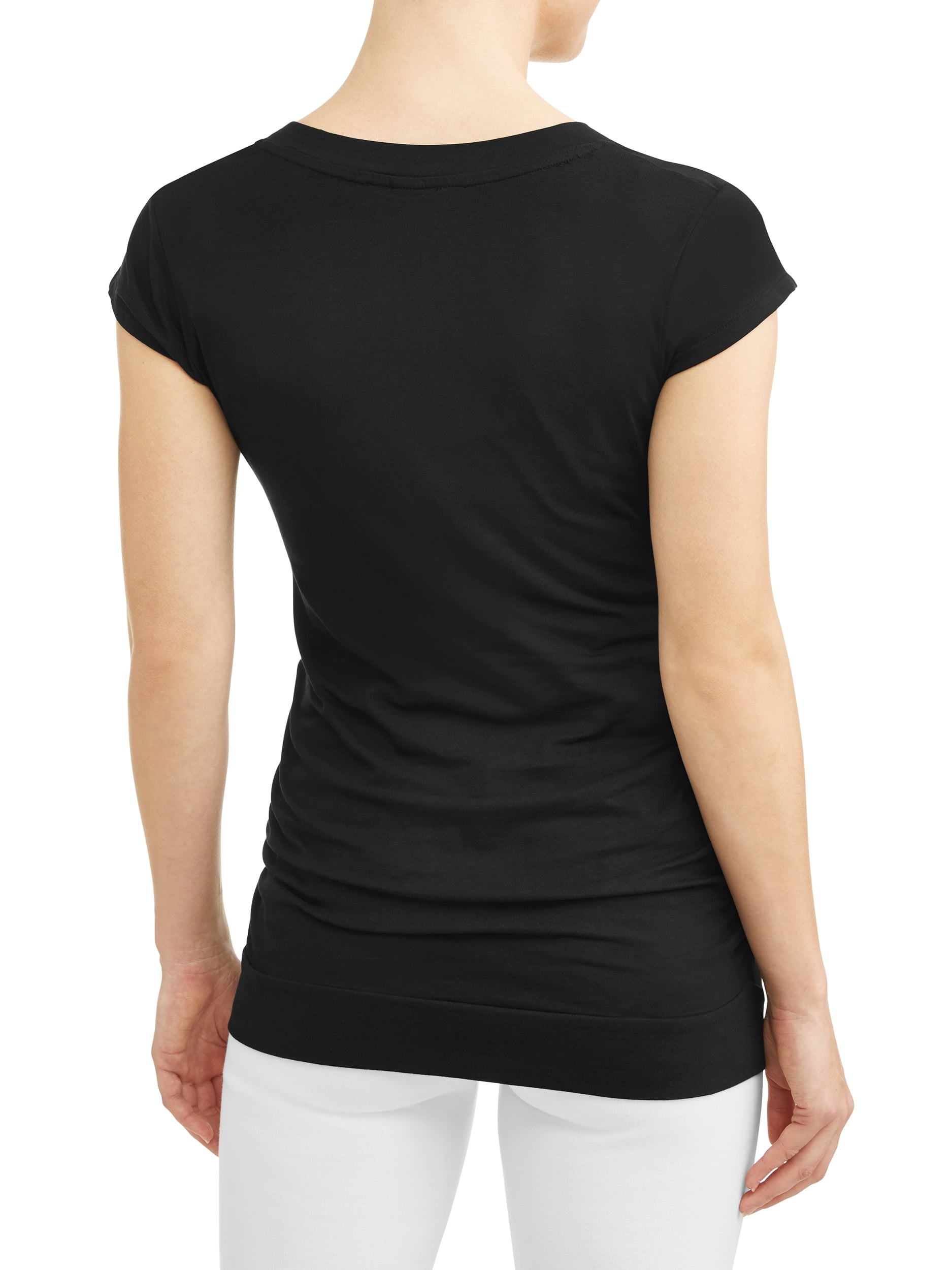 Oh! Mamma Maternity Women's V-Neck T-Shirt, 2-Pack (Women's & Women's Plus)