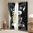 thumbnail image 3 of Homewish Couple Skeleton Skull Blackout Curtains Set of 2 (52x84 Each), Gothic Romantic Anniversary Window Curtains, Bohemian Sun Galaxy Curtains and Drapes, Curtains and Drapes Decor, 3 of 6