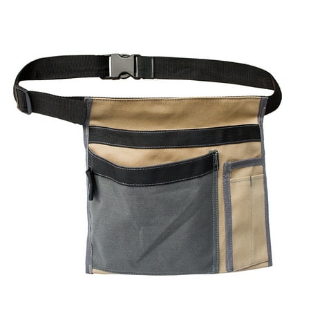 

Electrician Waist Tool Bag with Adjustable Belt Multifunctional Belt Tool Bag Maintenance Garden Hardware Tool Bag Khaki