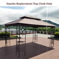 thumbnail image 2 of Only Choice 13' x 10' Replacement 2-Tier Gazebo Canopy Cover Top Fabric,Brown, 2 of 5