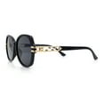thumbnail image 6 of Classic 90s Womens Bejeweled Rhinestone Bling Arm Designer Butterfly Sunglasses All Black, 6 of 7