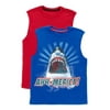 Way to Celebrate Boys Patriotic Graphic Tank Top 2 Pack Sizes 4-18 & Husky