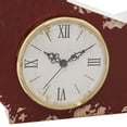 thumbnail image 6 of DecMode 7 In. Red Farmhouse Analog Clock, 6 of 10