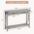 thumbnail image 2 of Table d'Entrée, Table de Canapé 43 Pouces avec Rangement, Table d'Entrée de Style Ferme, Construction en MDF et Métal Robuste et Durable, Tables Consoles pour Entrée, Salon, Couloir, 2 of 7